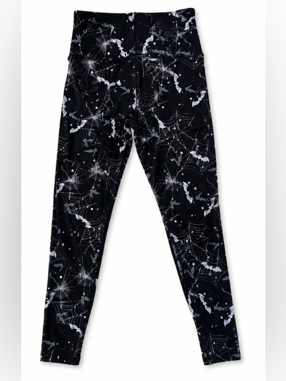 No Boundaries Halloween Bat & Spiderweb Leggings Black Size M 8–10 - Picture 2 of 5